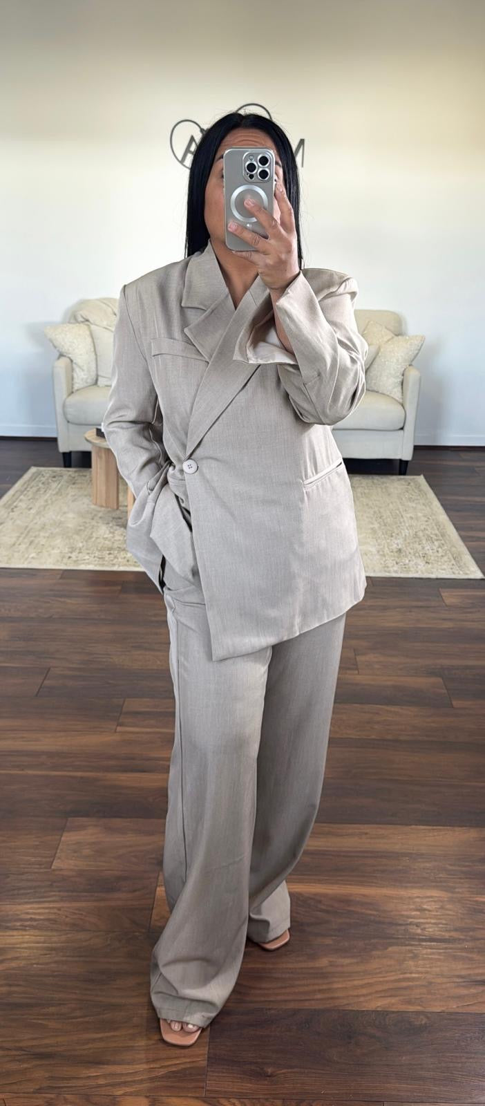Ensemble blazer asymétrique