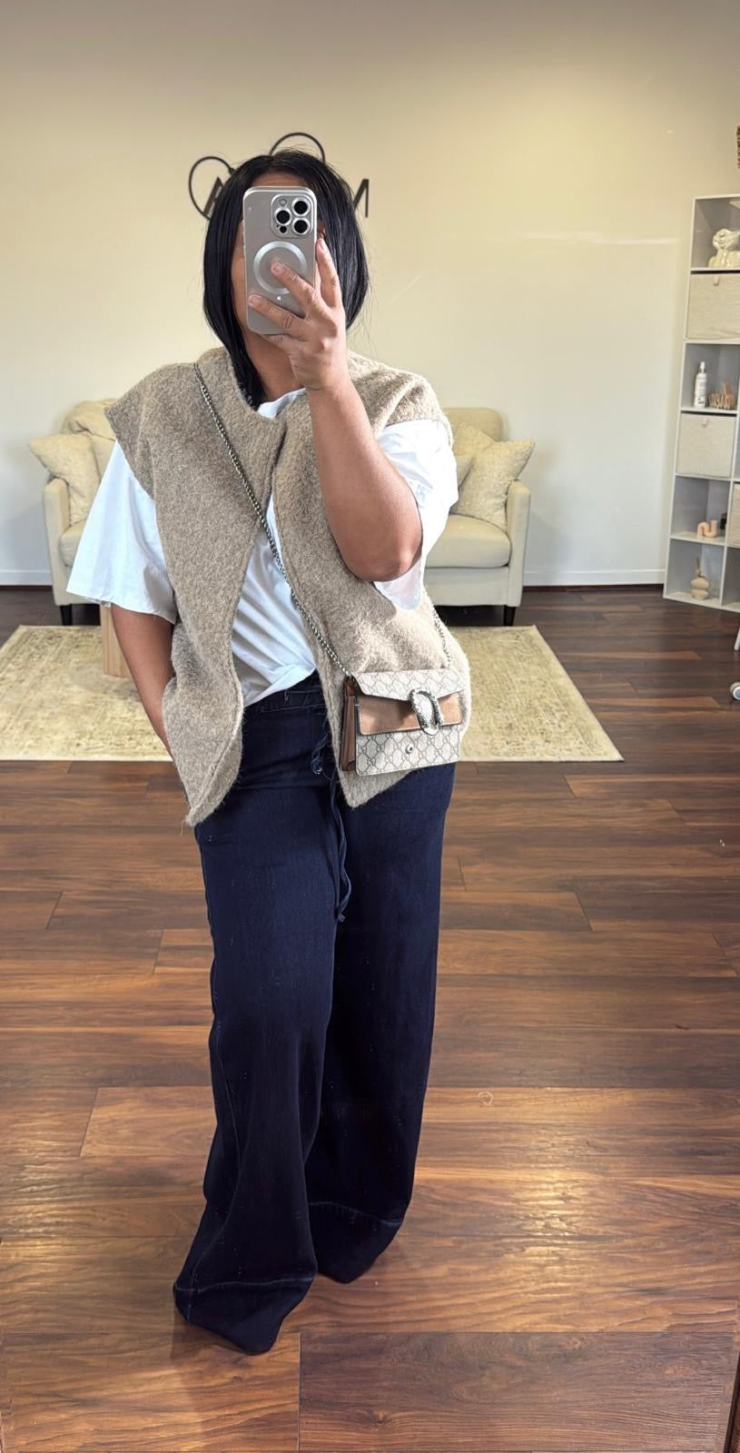 Gilet sans manche effet laine