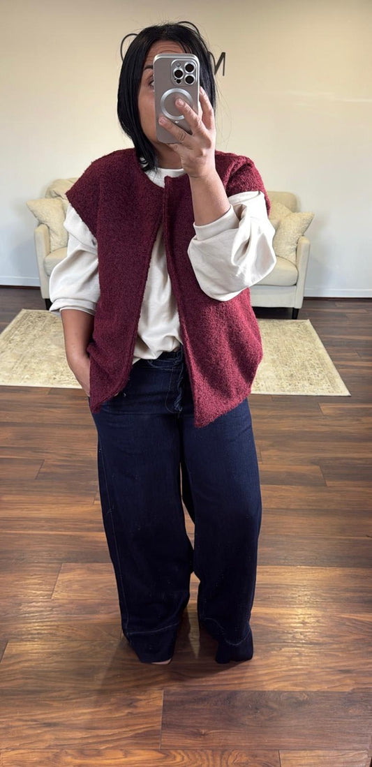 Gilet sans manche effet laine