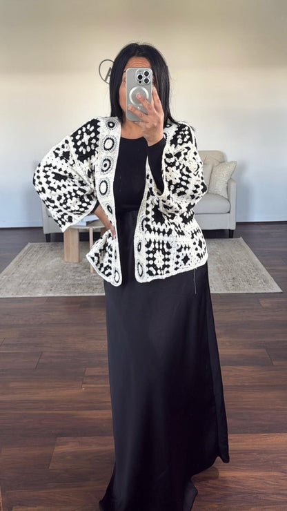 Gilet crochets à motifs