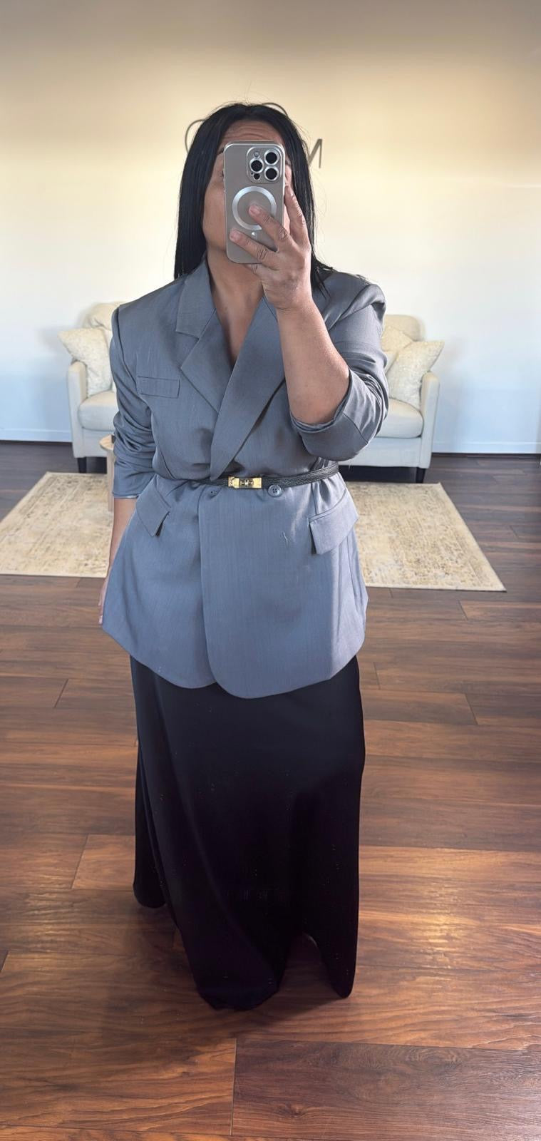 Blazer asymétrique à boutons