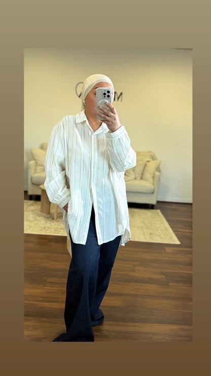 Pantalon effet jeans brut à cordons