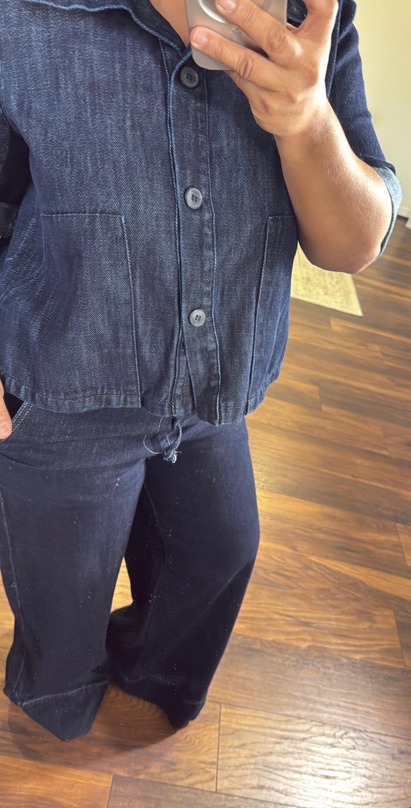 Veste courte jeans brut