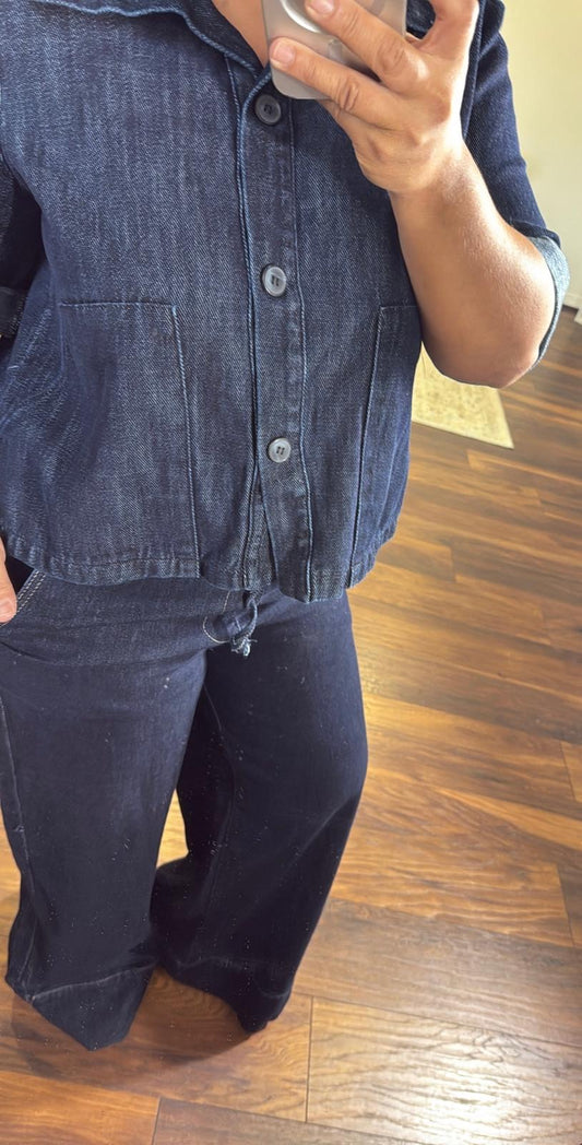 Veste courte jeans brut