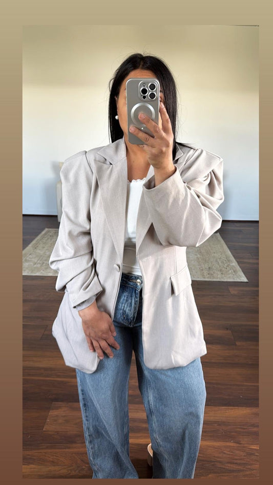 Blazer manches bouffantes