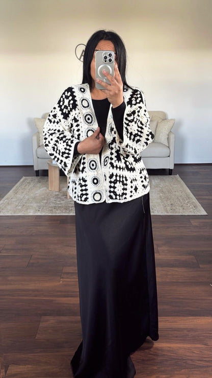 Gilet crochets à motifs