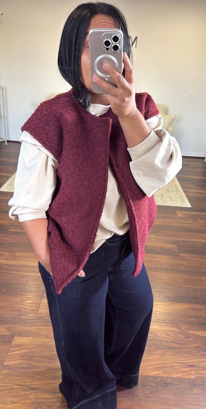 Gilet sans manche effet laine