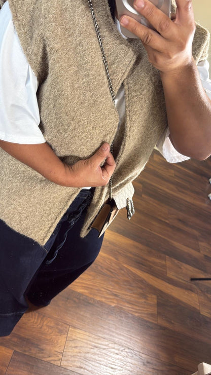 Gilet sans manche effet laine