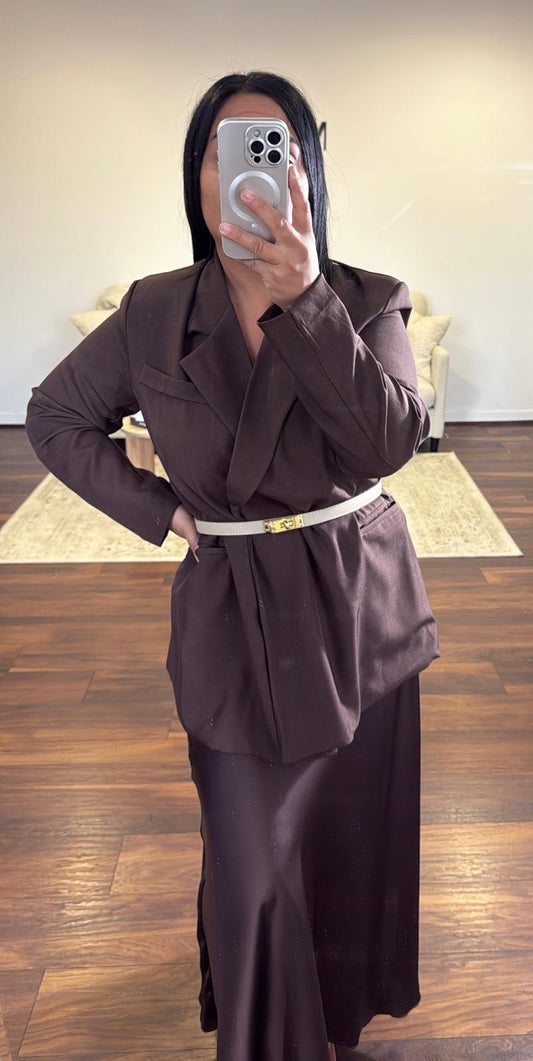 Blazer asymétrique à boutons