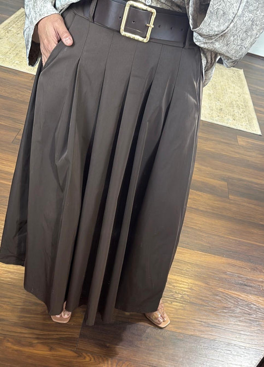 Jupe plissée taille haute