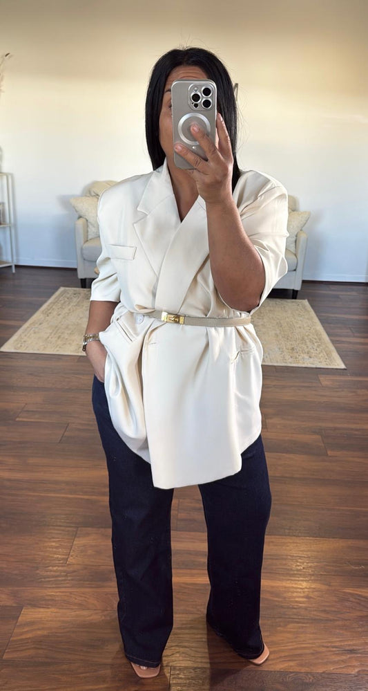 Blazer asymétrique à boutons