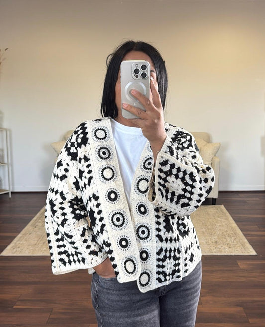 Gilet crochets à motifs