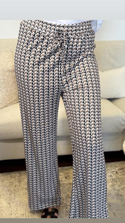 Pantalon fluide à motifs