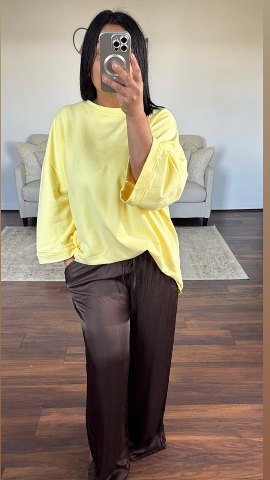 T-shirt oversize manches 3/4 +