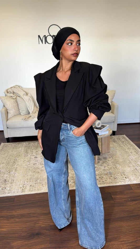 Blazer manches bouffantes
