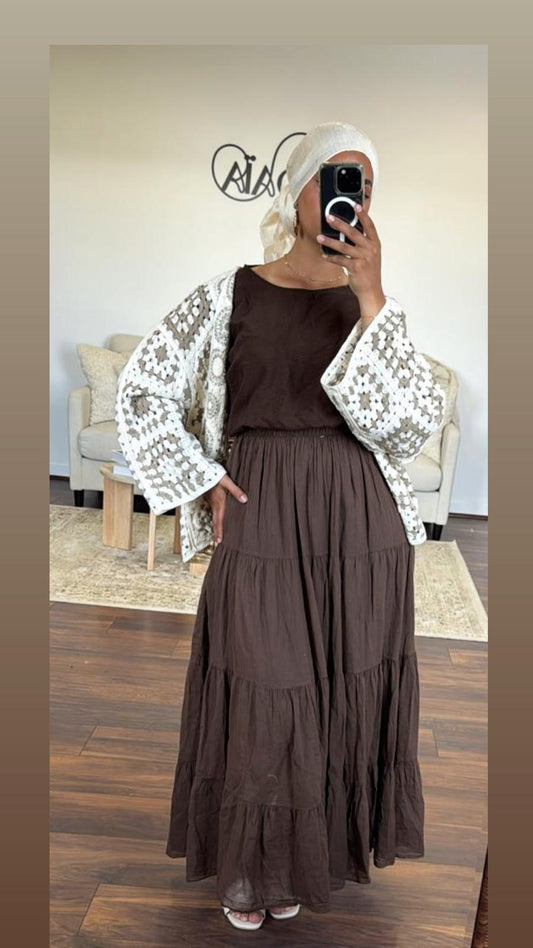 Gilet crochets à motifs